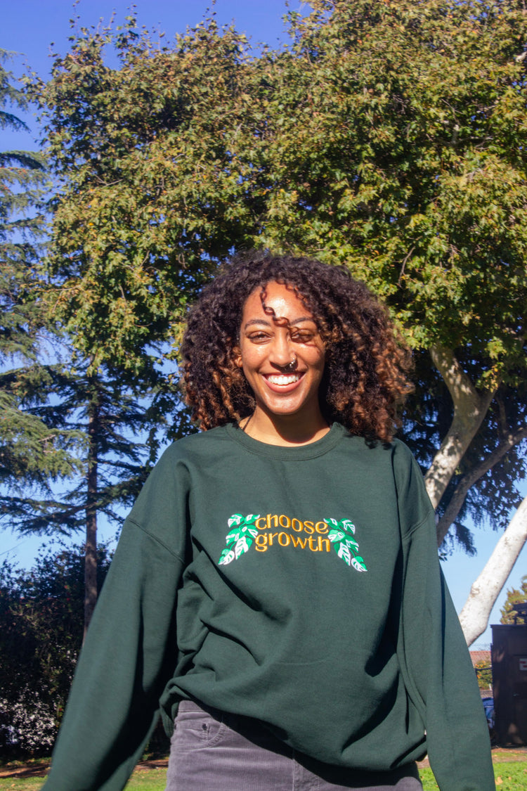 Choose Growth π± Unisex Embroidered Crewneck Sweatshirt