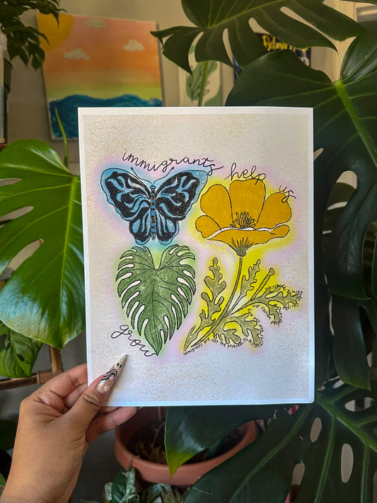Immigrants Help Us Grow || Art Print
