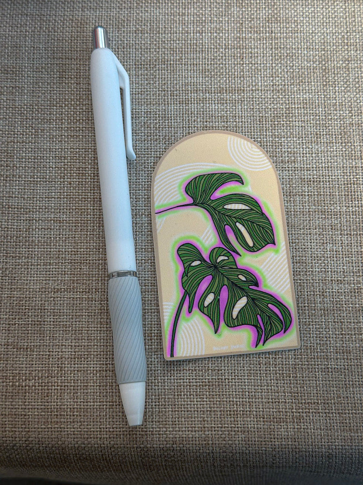 Monstera Aura || Glossy Vinyl Sticker