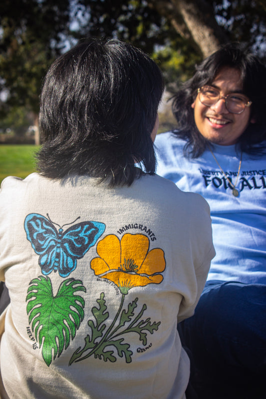 Immigrants Help Us Grow || Unisex Embroidered Crewneck Sweatshirt